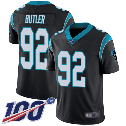 Carolina Panthers Limited Black Men Vernon Butler Home Jersey NFL Football #92 100th Season Vapor Untouchable->carolina panthers->NFL Jersey